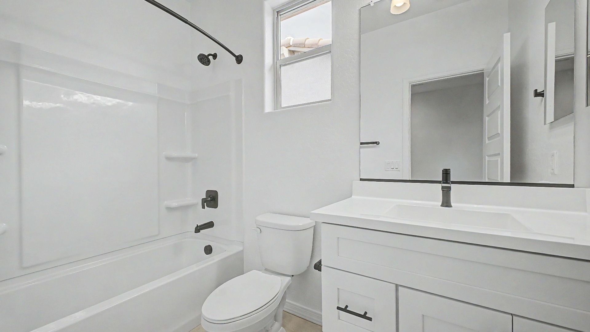 Secondary bathroom in this quick move-in home by DRB Homes at Saguaro Hills at Vistancia, 32371 N 123rd Dr, Peoria, AZ.