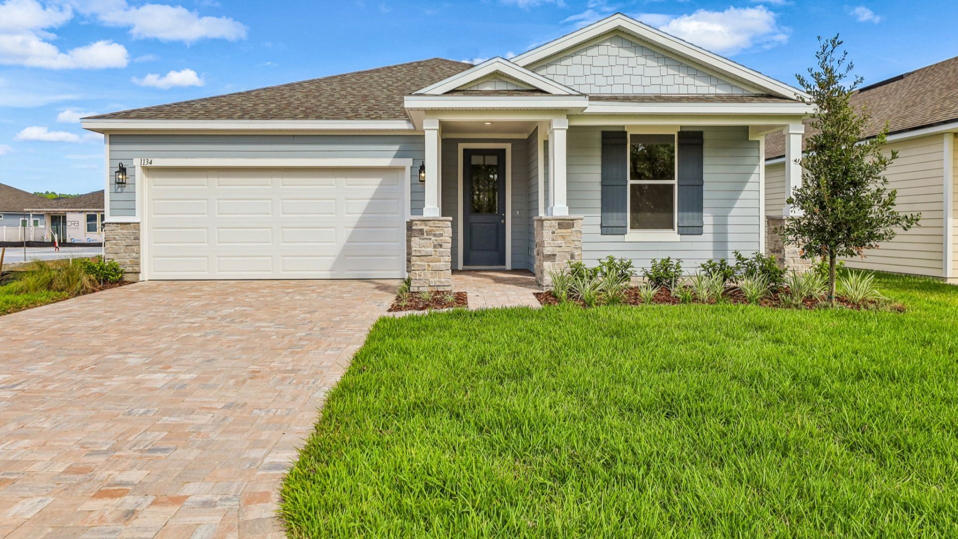 Fleetwood Floor Plan Front Exterior by DRB Homes in Panther Creek in Jacksonville, FL