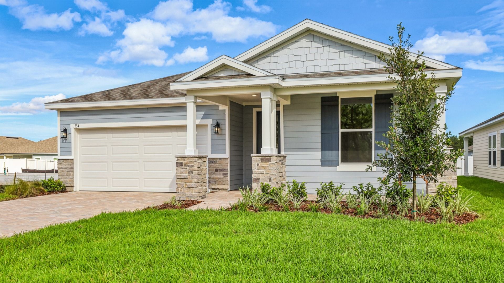 Fleetwood Floor Plan Front Exterior by DRB Homes in Panther Creek in Jacksonville, FL