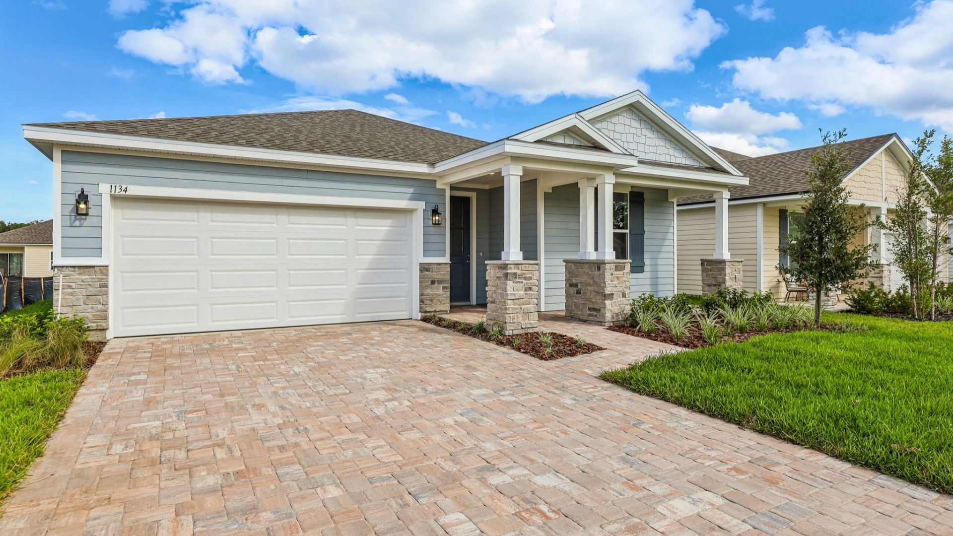 Fleetwood Floor Plan Front Exterior by DRB Homes in Panther Creek in Jacksonville, FL