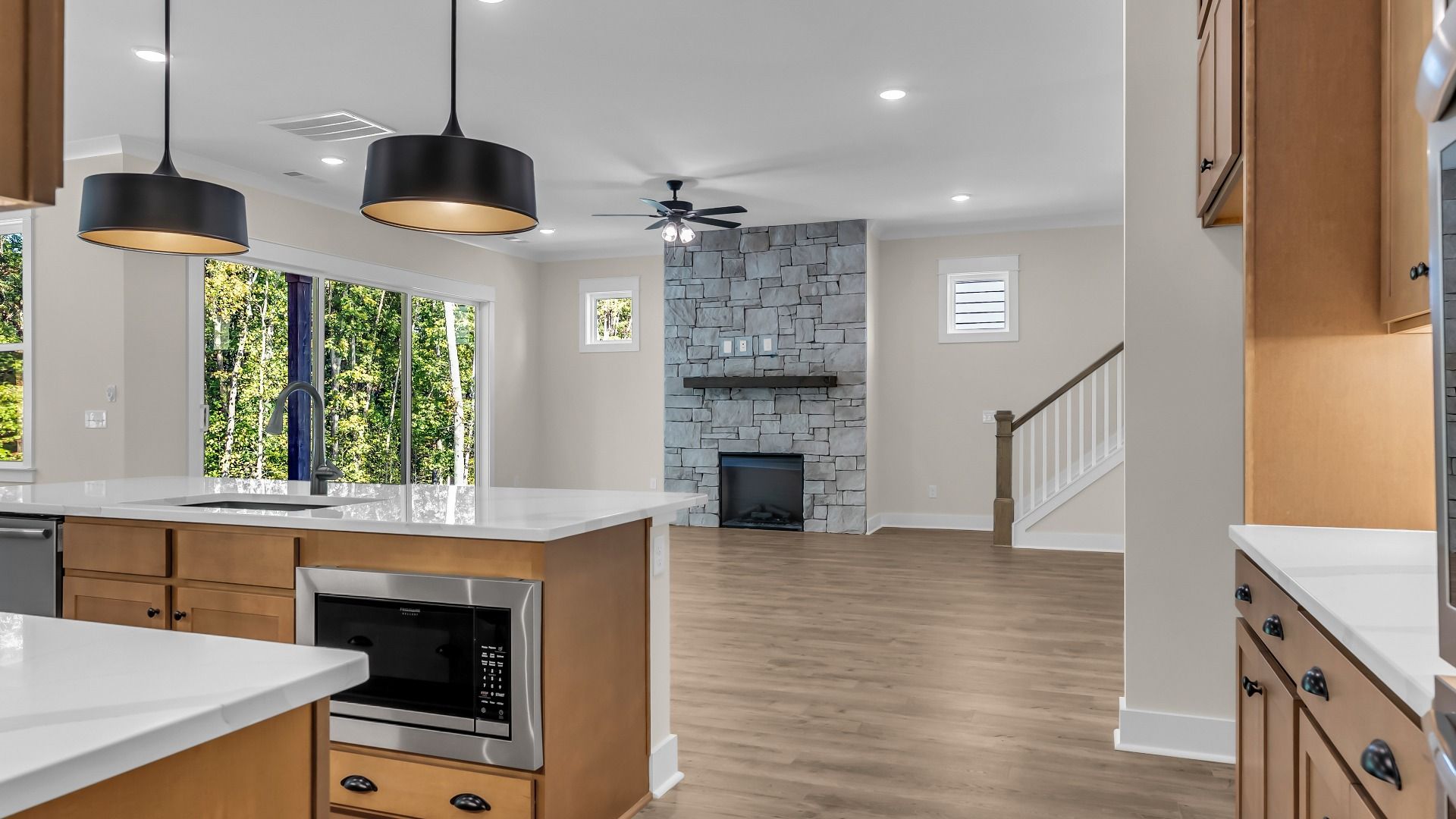 Gorgeous open layout first floor from our Roan home plan