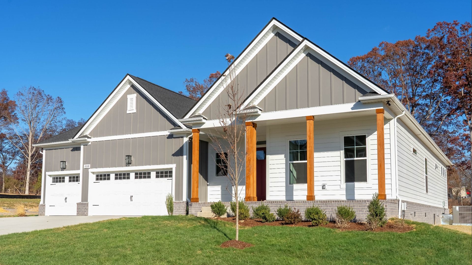 Exterior of Burgess Plan Home built in Fairview, TN