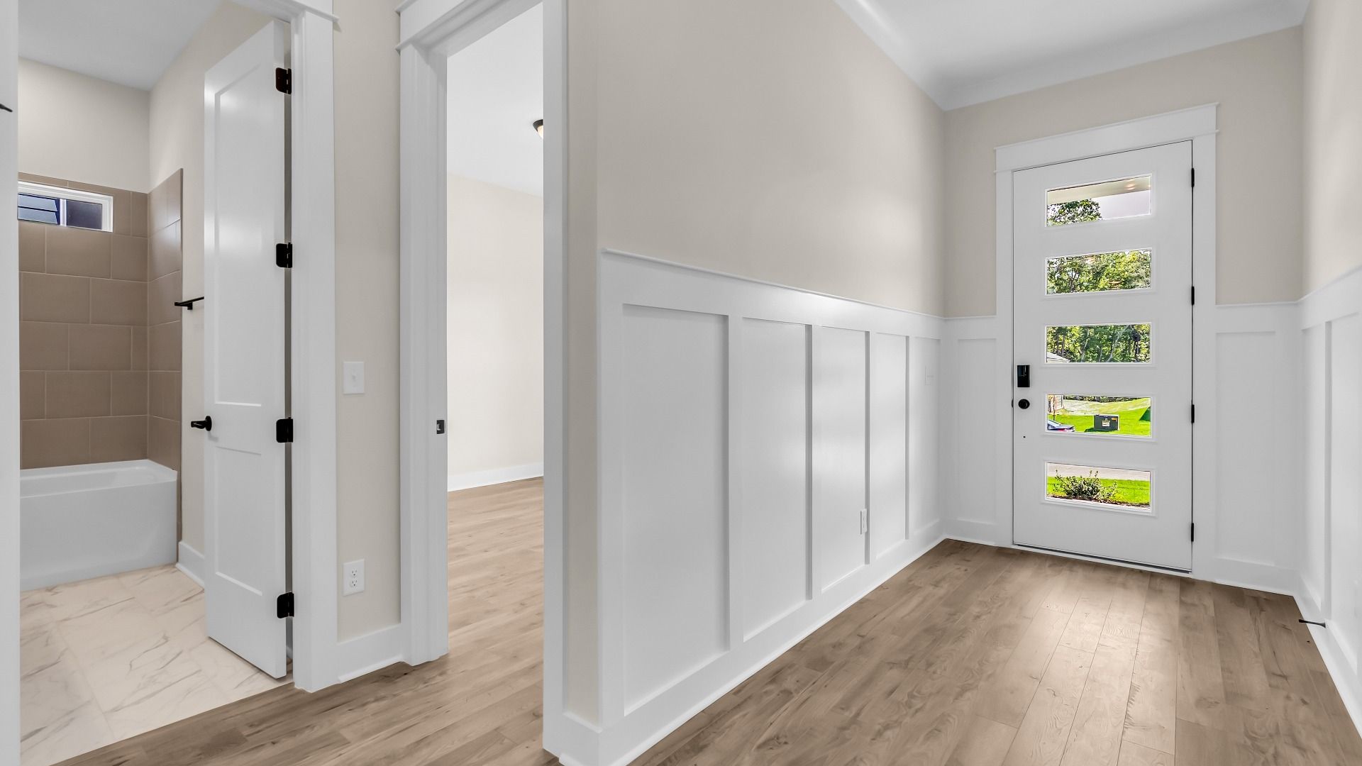 Front door and entryway to home