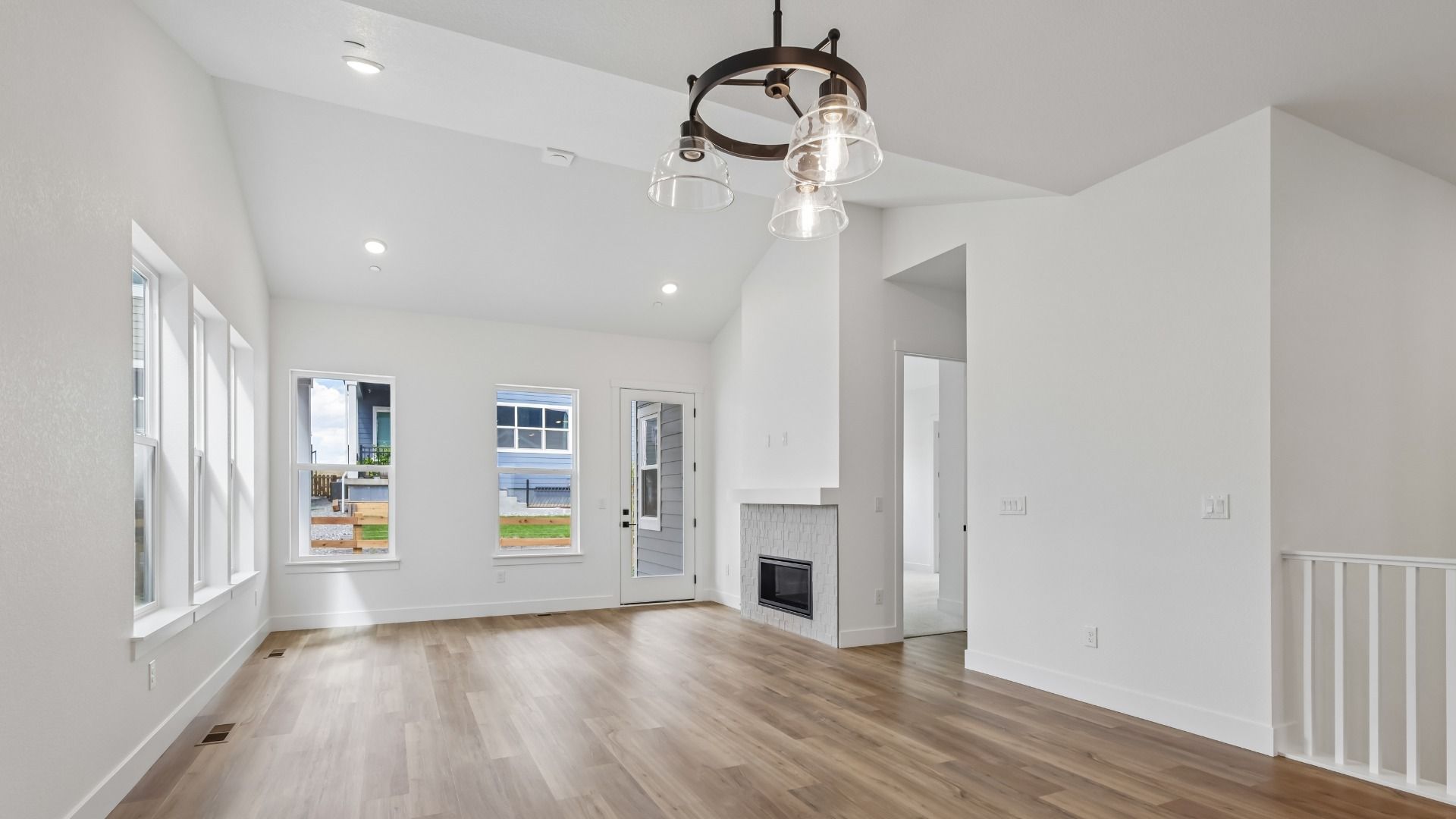 A fireplace creates a natural focal point for everyday living