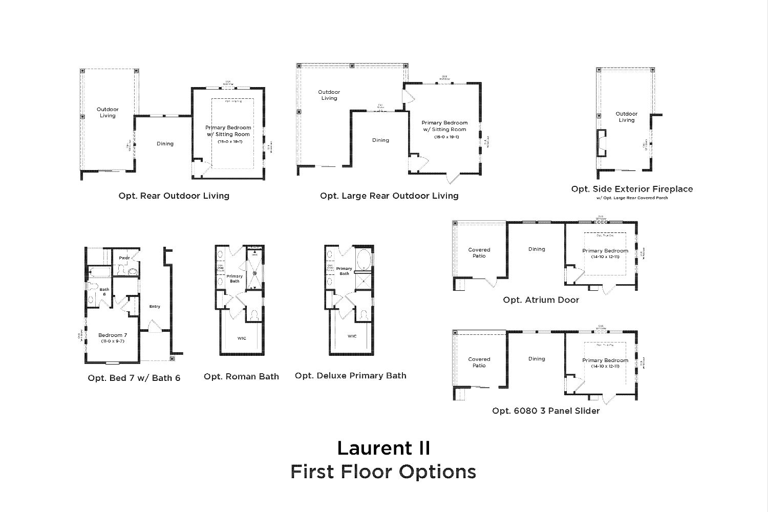Laurent II plan first floor options.
