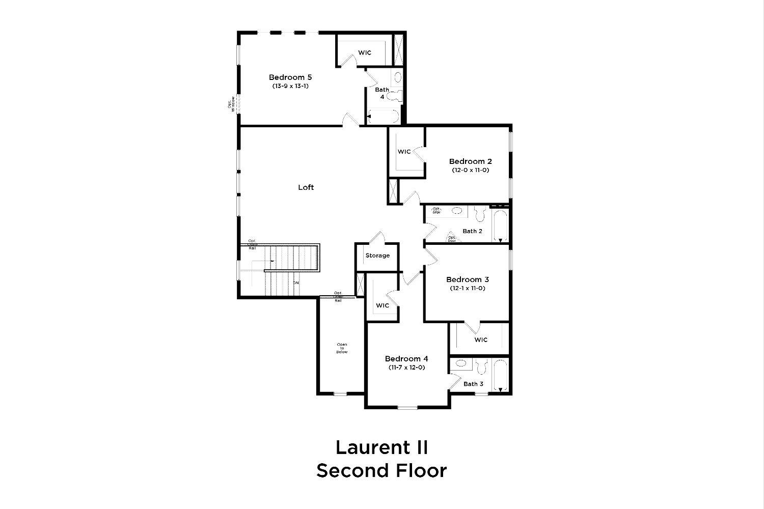 Laurent II second floor plan.