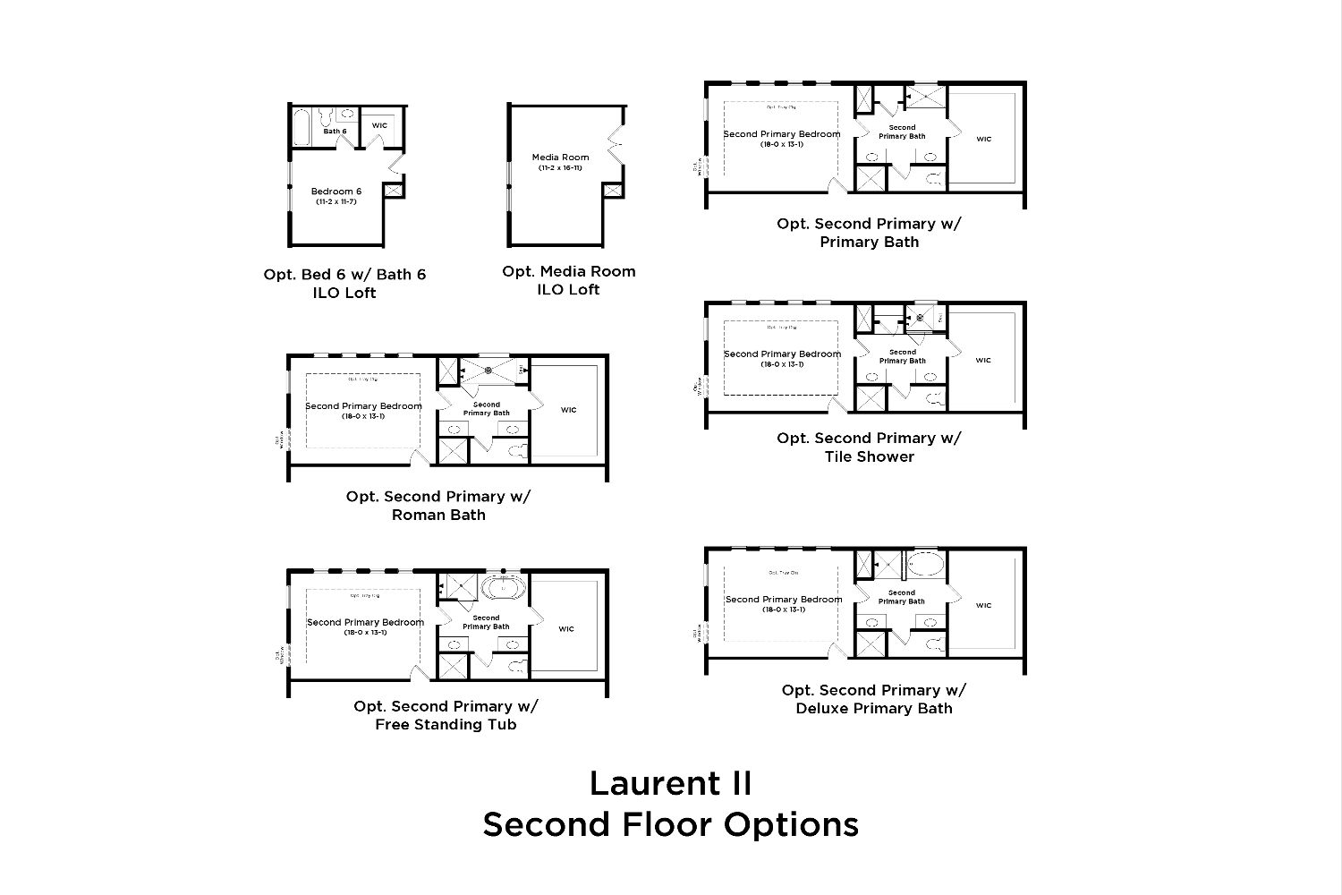 Laurent II Plan second floor options.