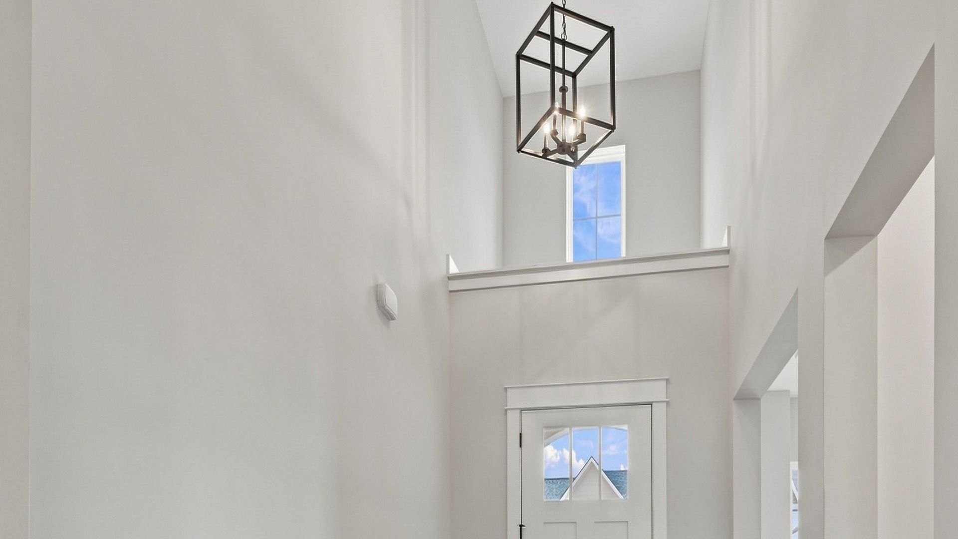 Immediate design and lighting to light up the living space and hallway as soon as you enter through the front door.