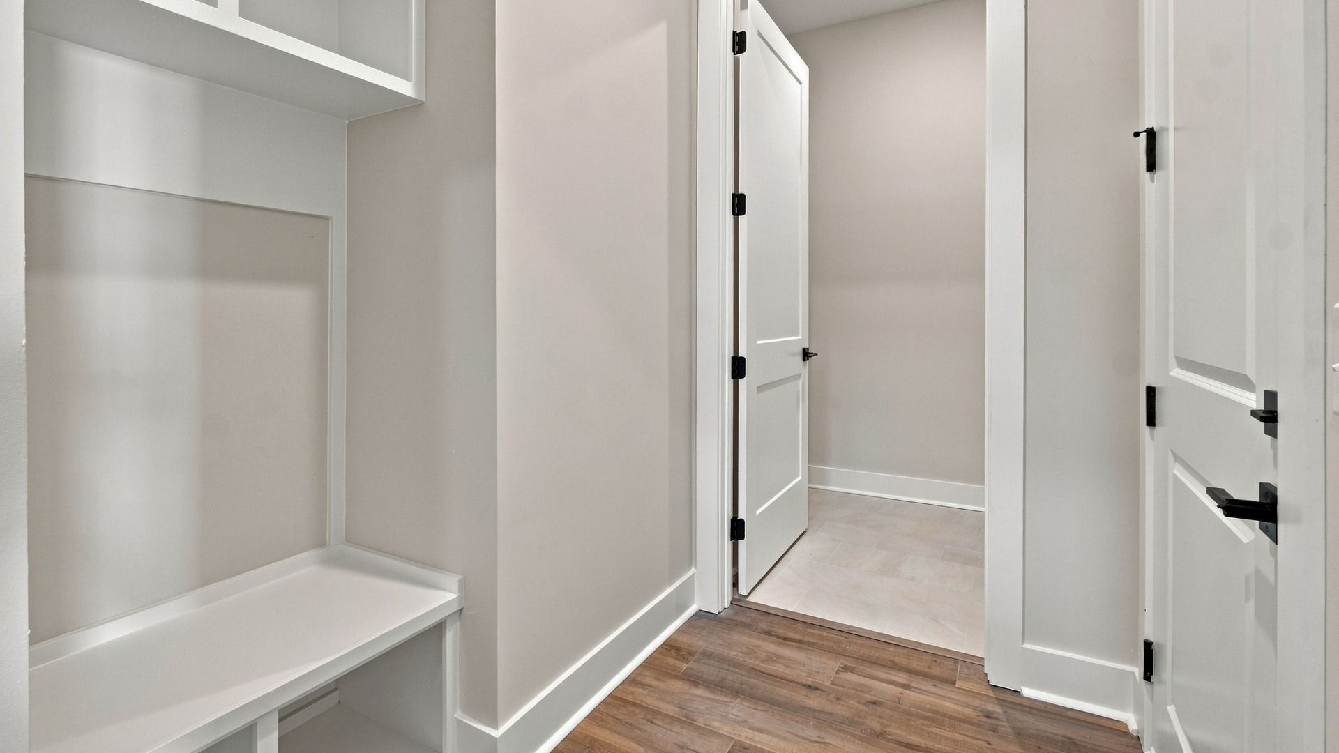 Spacious storage options upstairs.