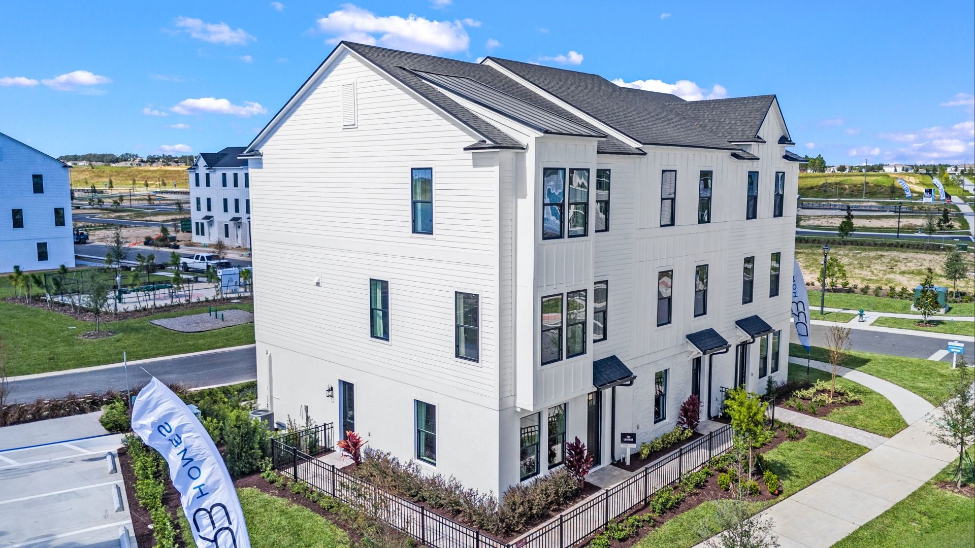 The Lantana Floor Plan Exterior by DRB Homes in Parkview at Hamlin in Winter Garden