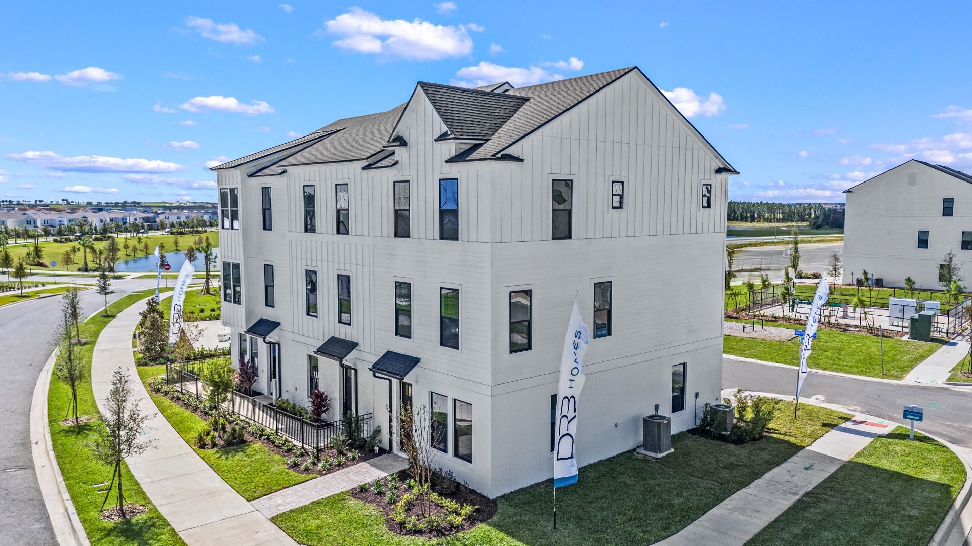 The Lantana Floor Plan Exterior by DRB Homes in Parkview at Hamlin in Winter Garden