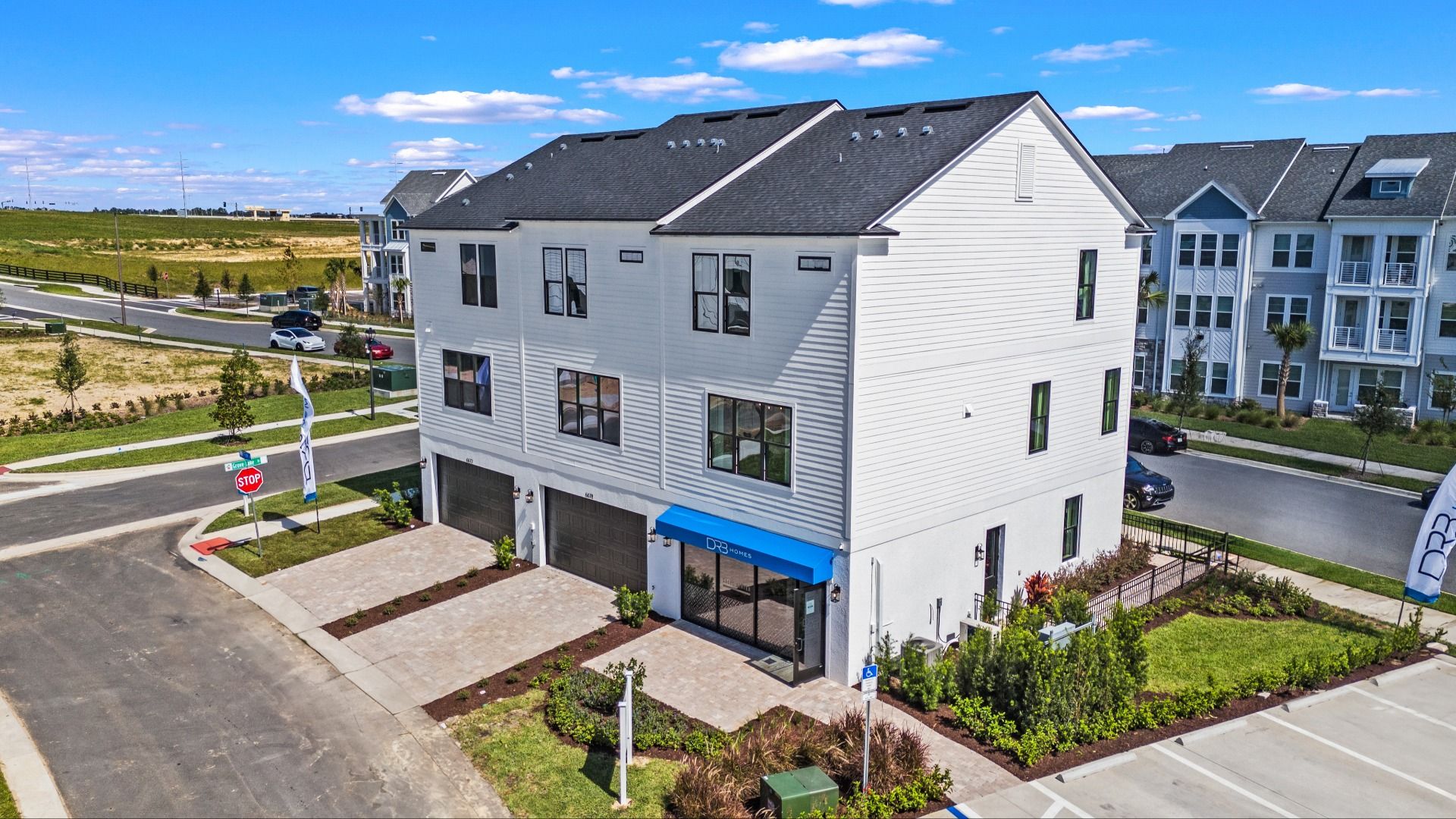 The Lantana Floor Plan Exterior by DRB Homes in Parkview at Hamlin in Winter Garden