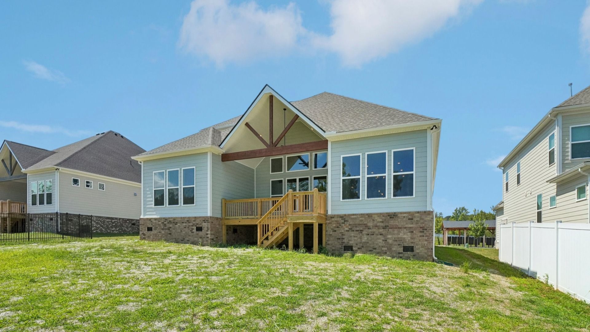 Rear exterior showing porch