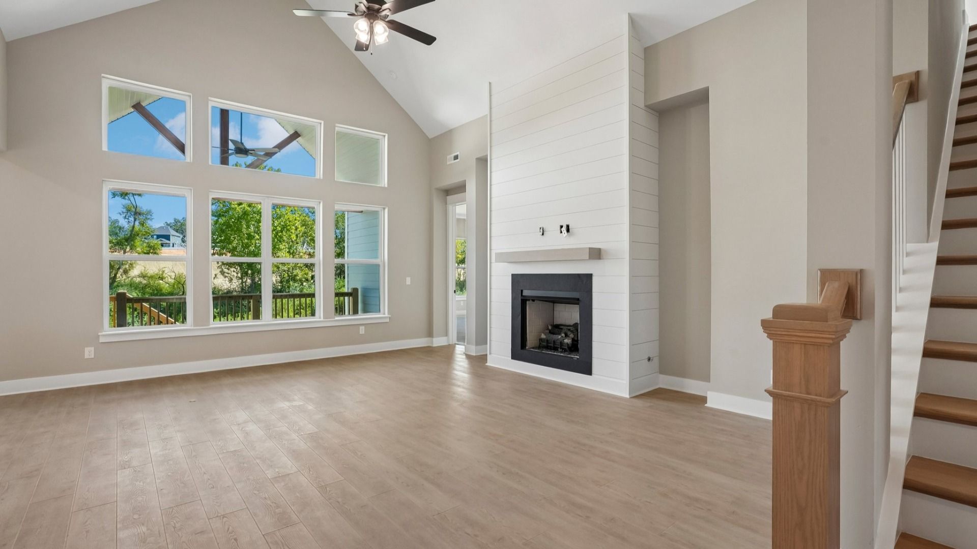 Sizeable windows for natural lighting in the living area