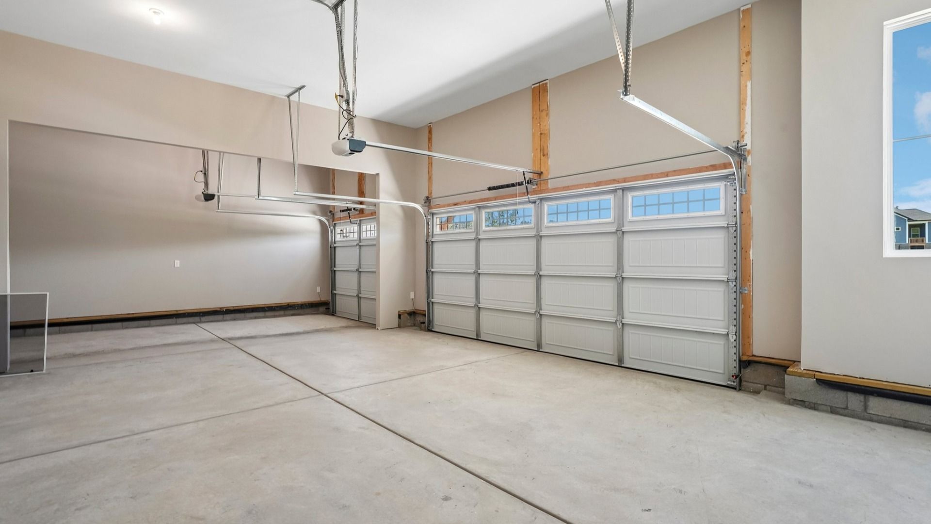 Spacious two-car garage for convenince