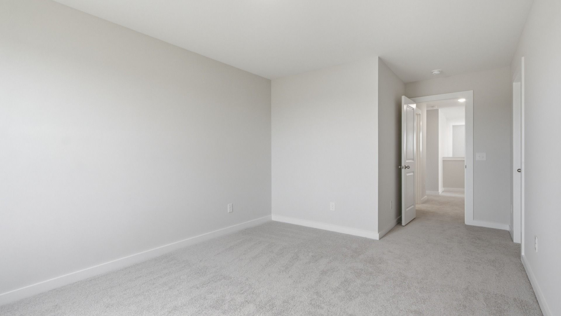 Closet immediately next to secondary bedroom entrance