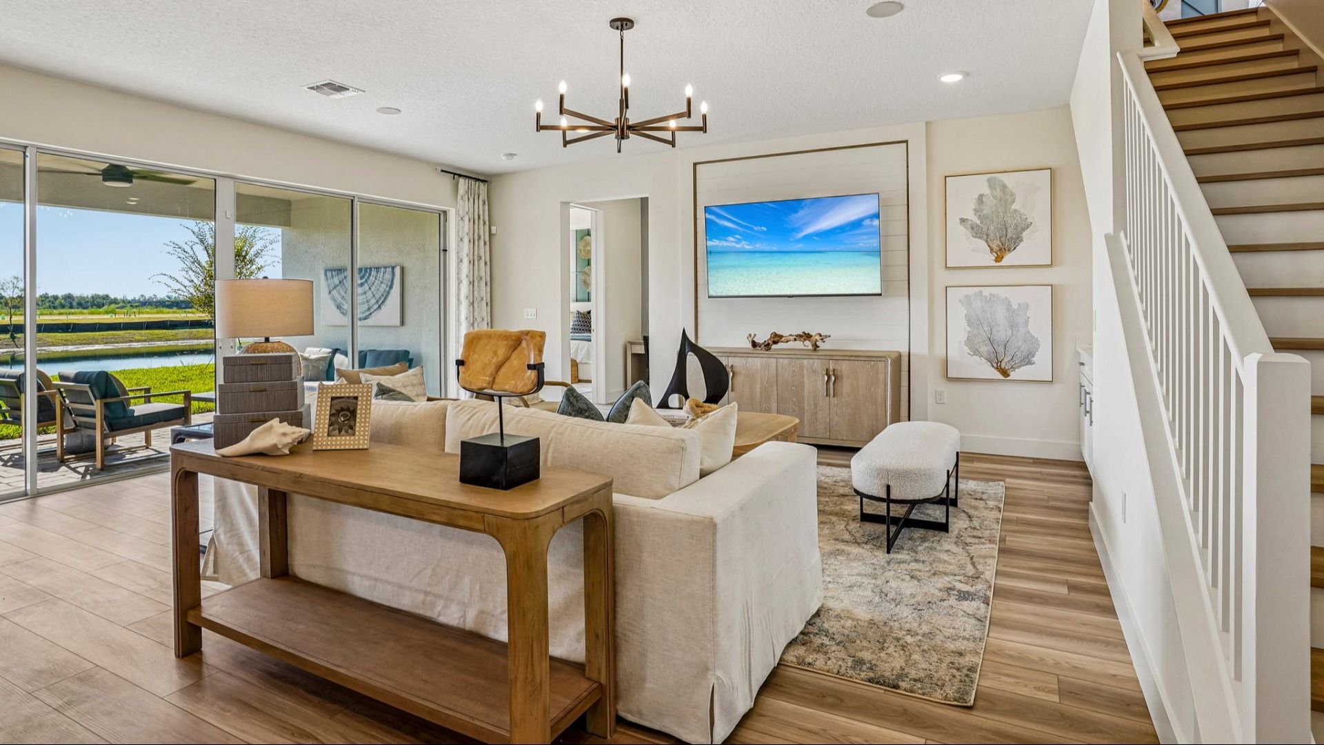 Oleander Floor Plan Living Area by DRB Homes in Ardisia Park in New Smyrna Beach, FL