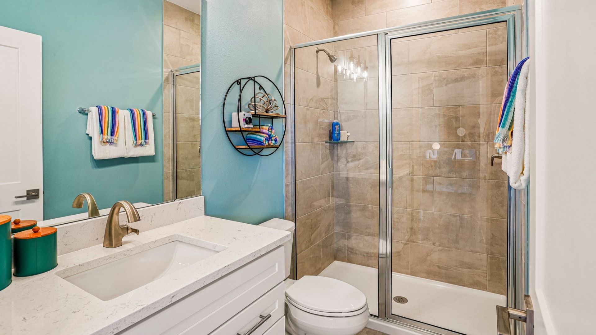 Oleander Second Floor Loft Space Secondary Suite Bathroom by DRB Homes in Ardisia Park in New Smyrna Beach, FL