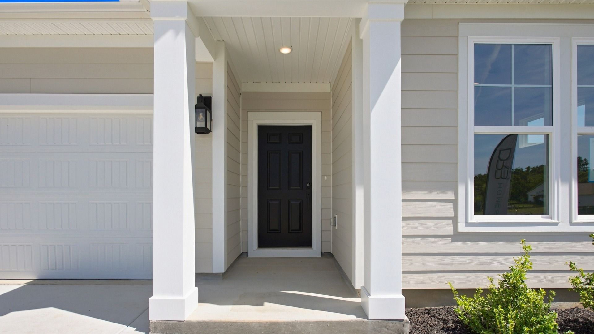 Welcoming covered front entryway