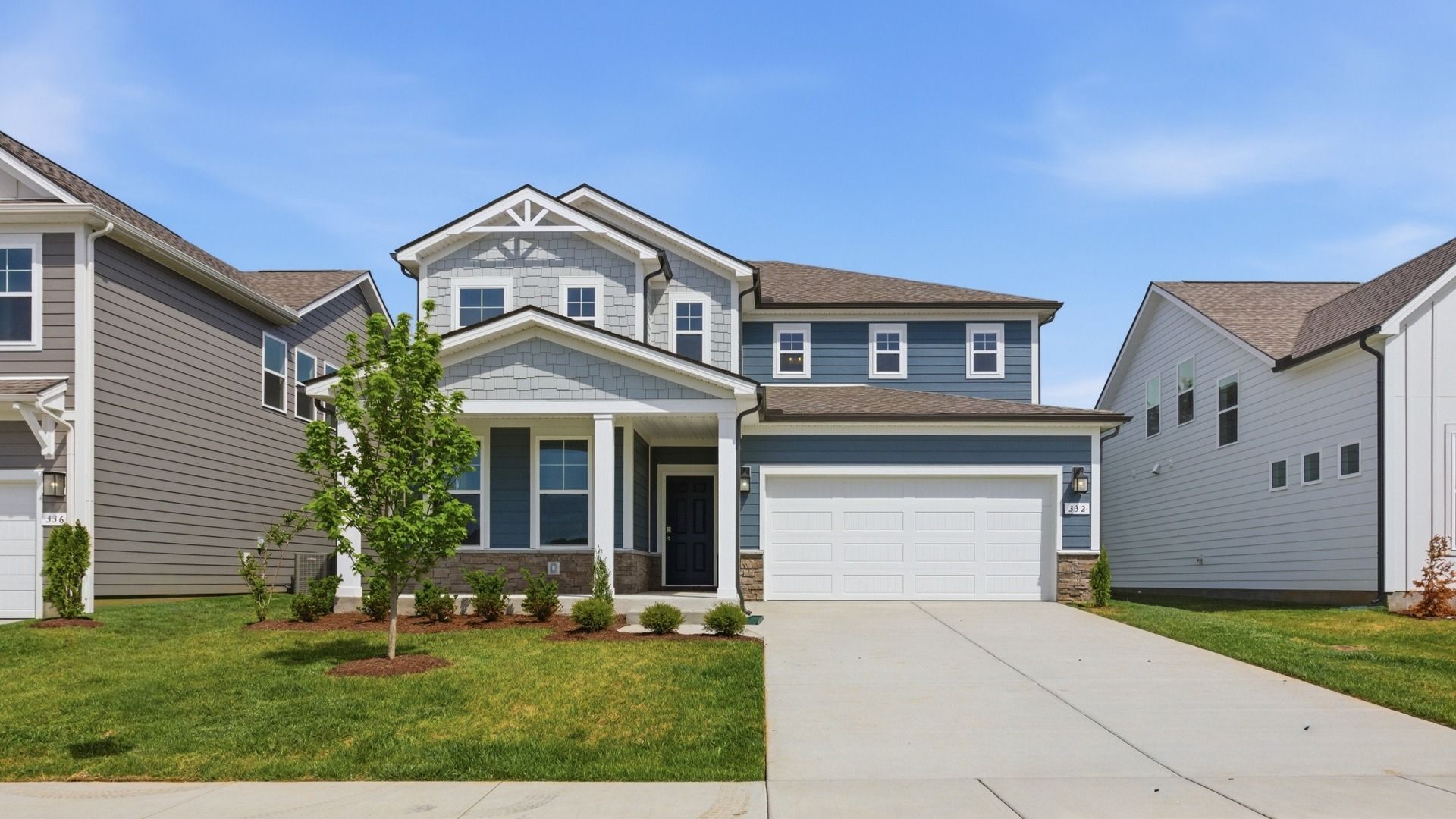 Exterior of Wynwood plan home built in Tennessee