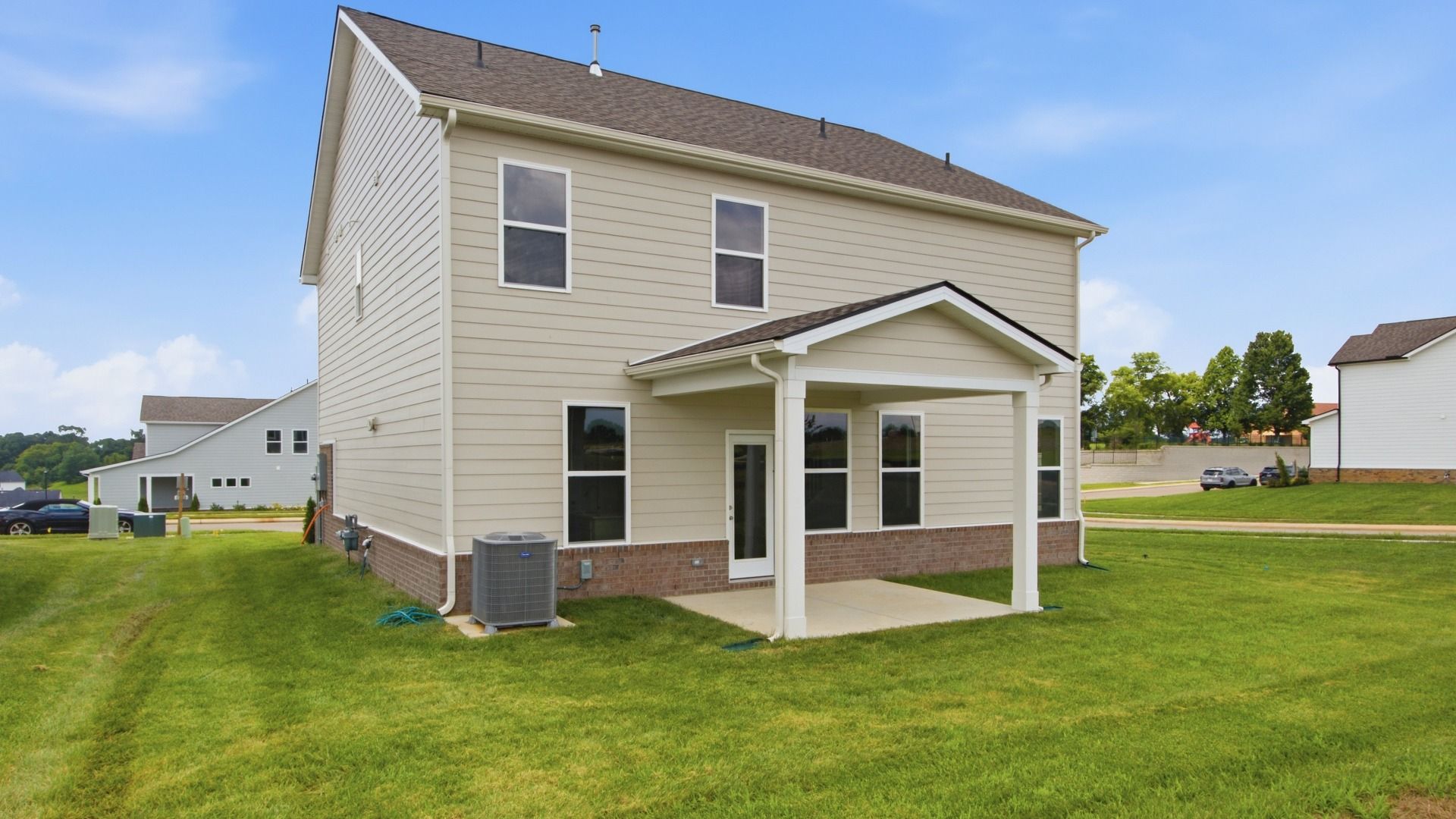 Rear exterior of lovely home