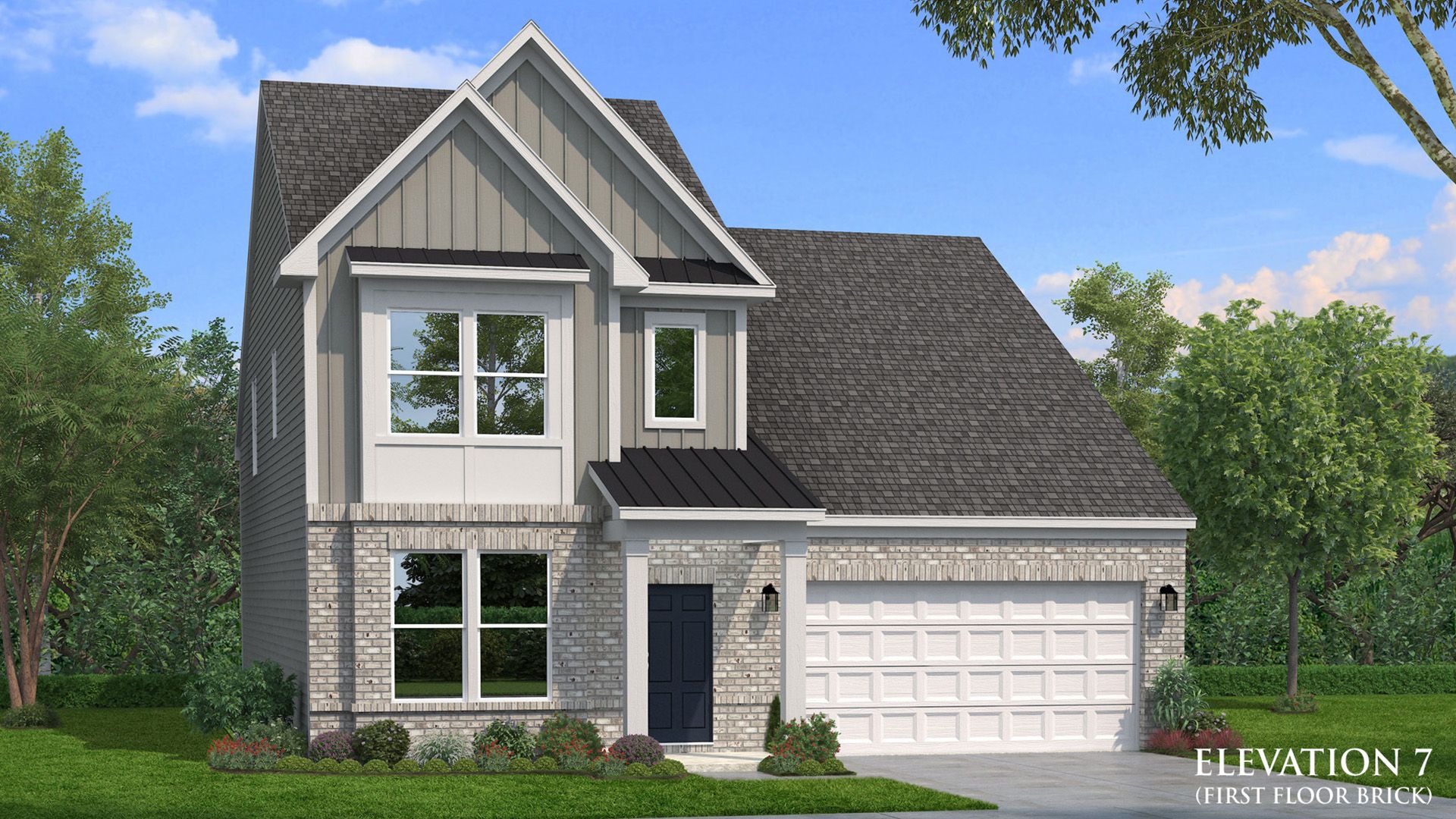 Elevation 7 with First Floor Brick