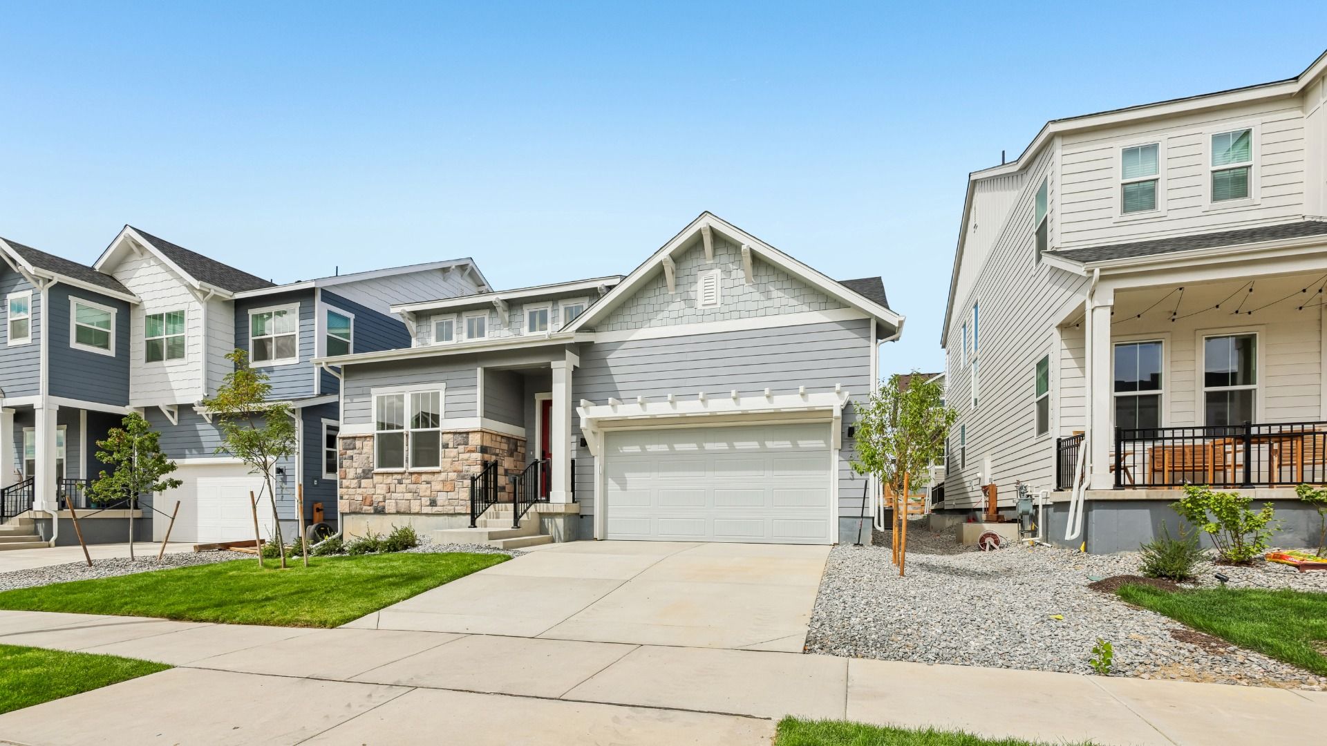 A beautifully designed exterior welcomes you home