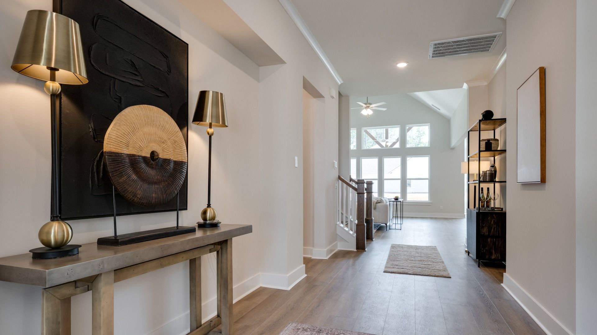 Right off the front door hallway
