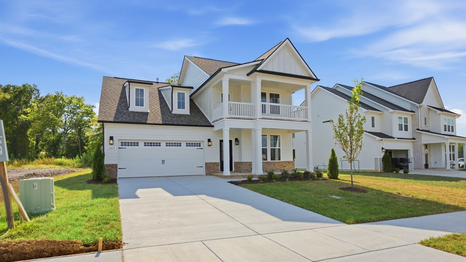 Exterior of Lassiter plan built at Riley Farms in Rockvale, TN