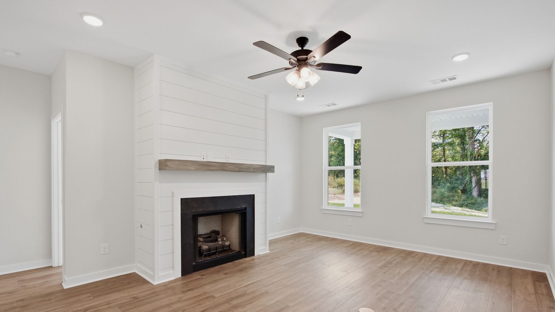 Gathering area with backyard view