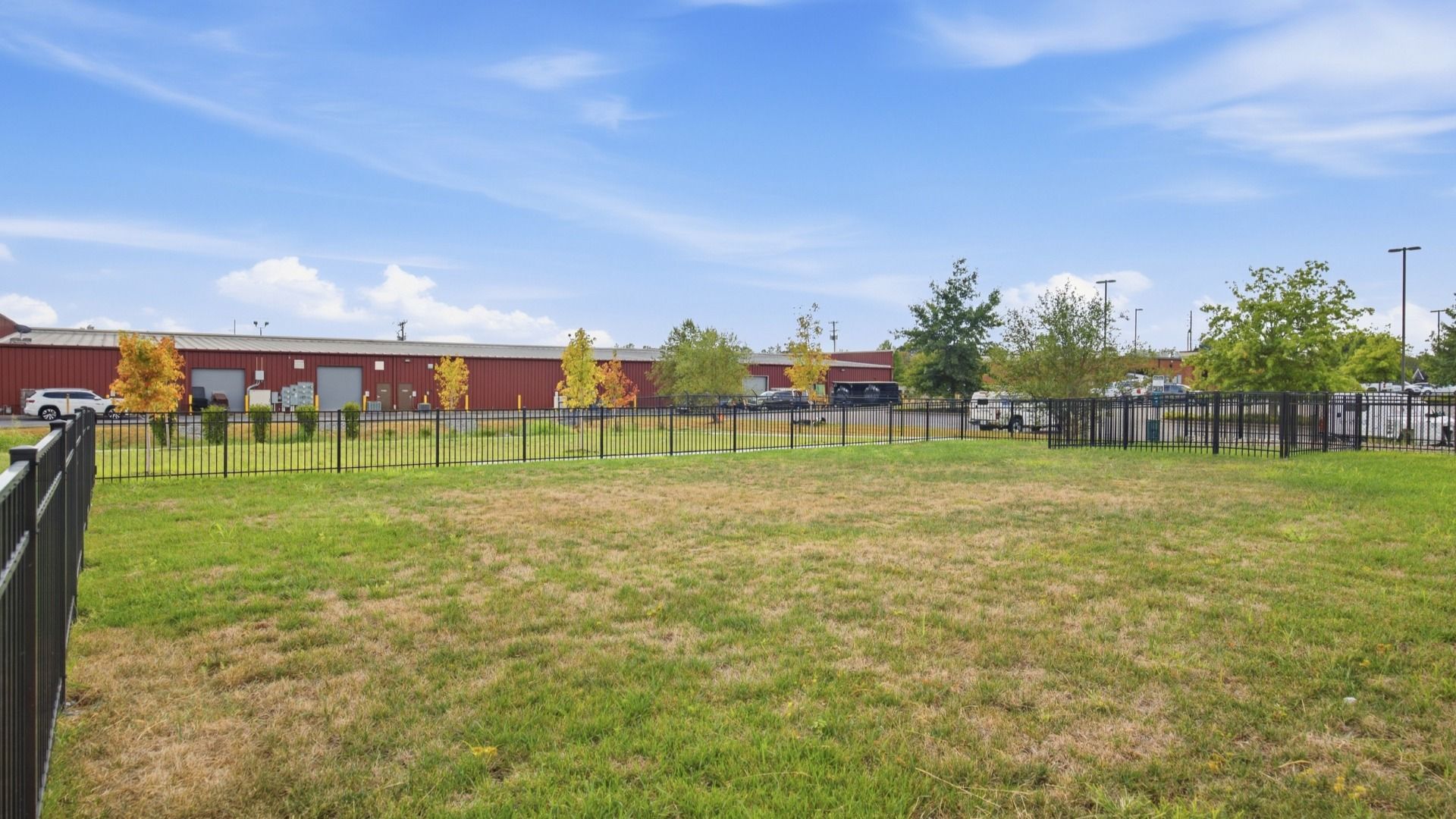 Convenient dog park in community