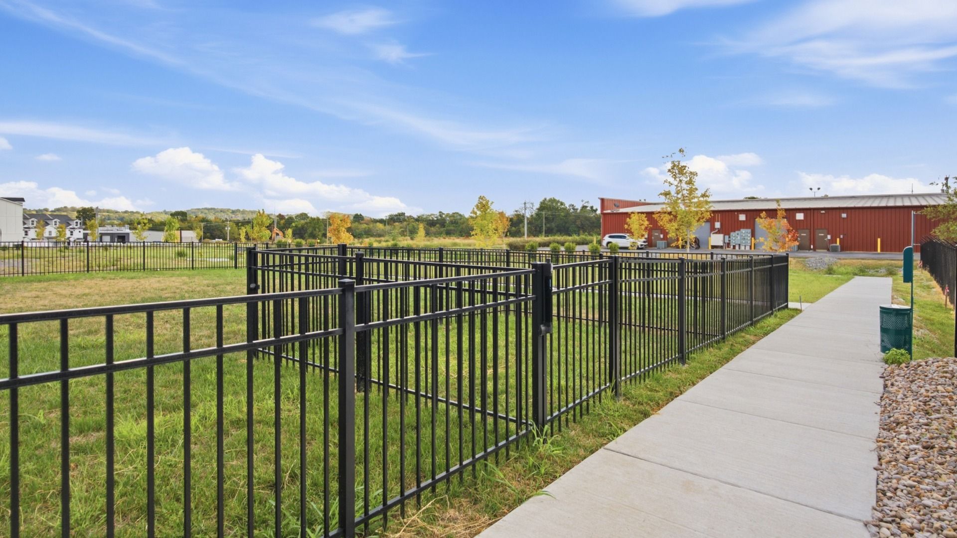 Convenient dog park in community