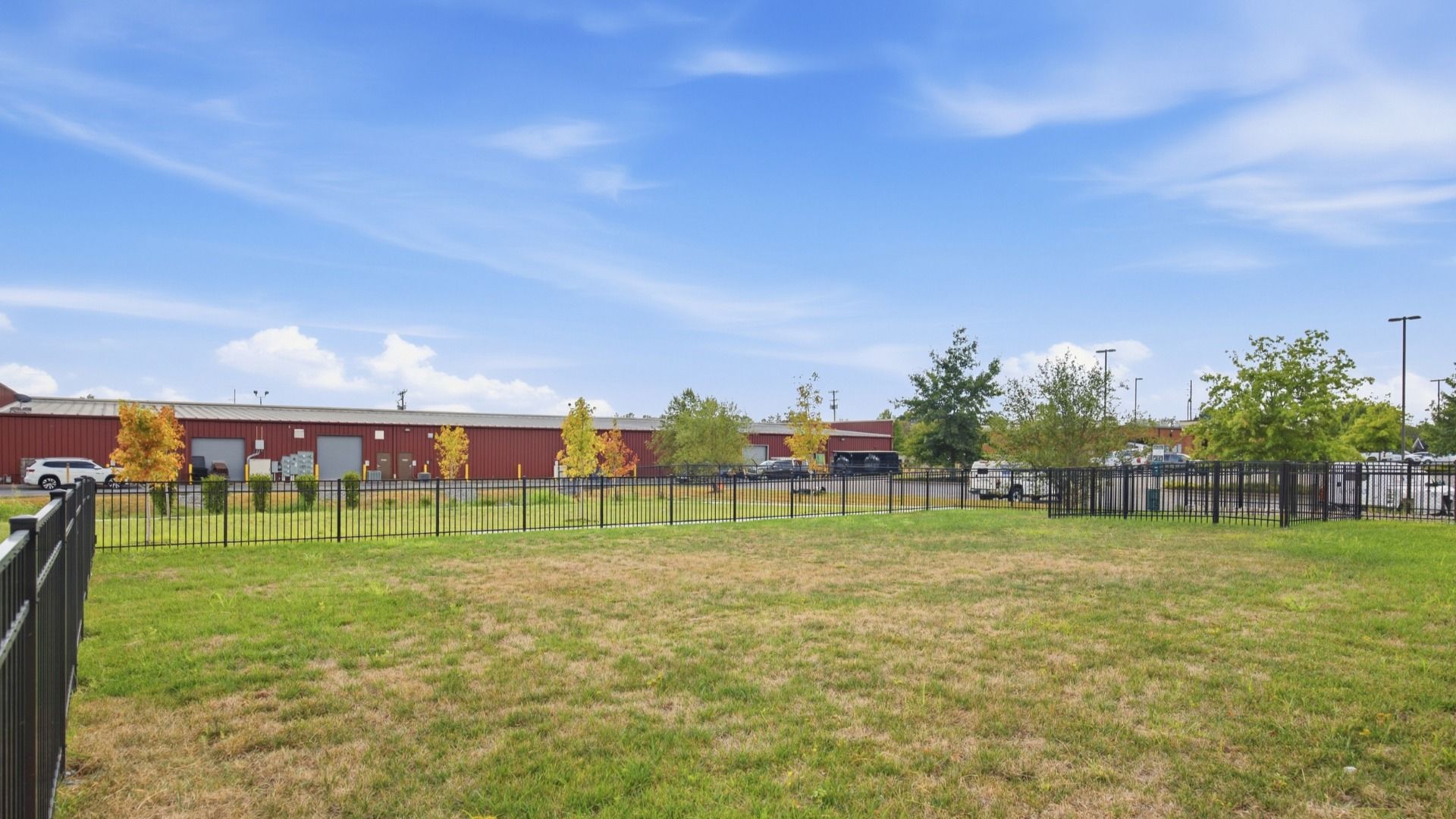 Convenient dog park in community