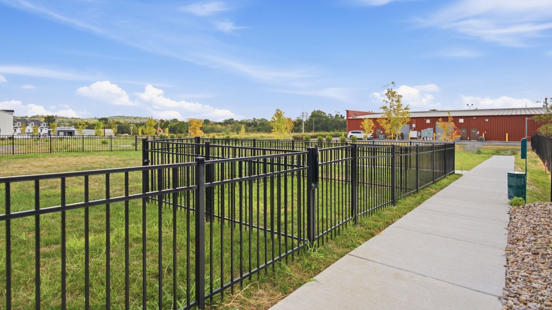 Convenient dog park in community