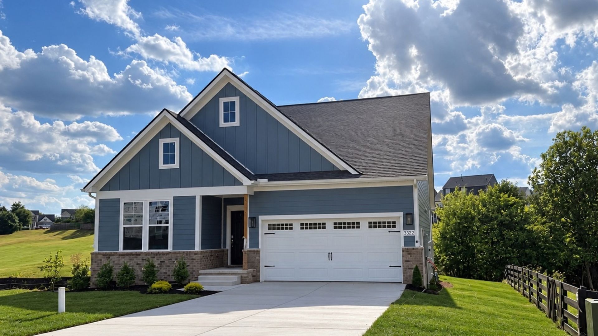 Front exterior of beautiful two-story home in Columbia, Tennessee