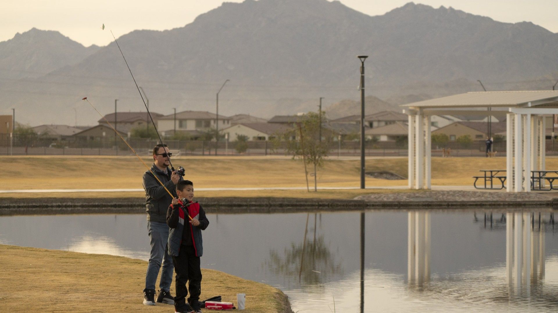 Alamar Lifestyle DRB Homes Avondale AZ, Fishing at dawn