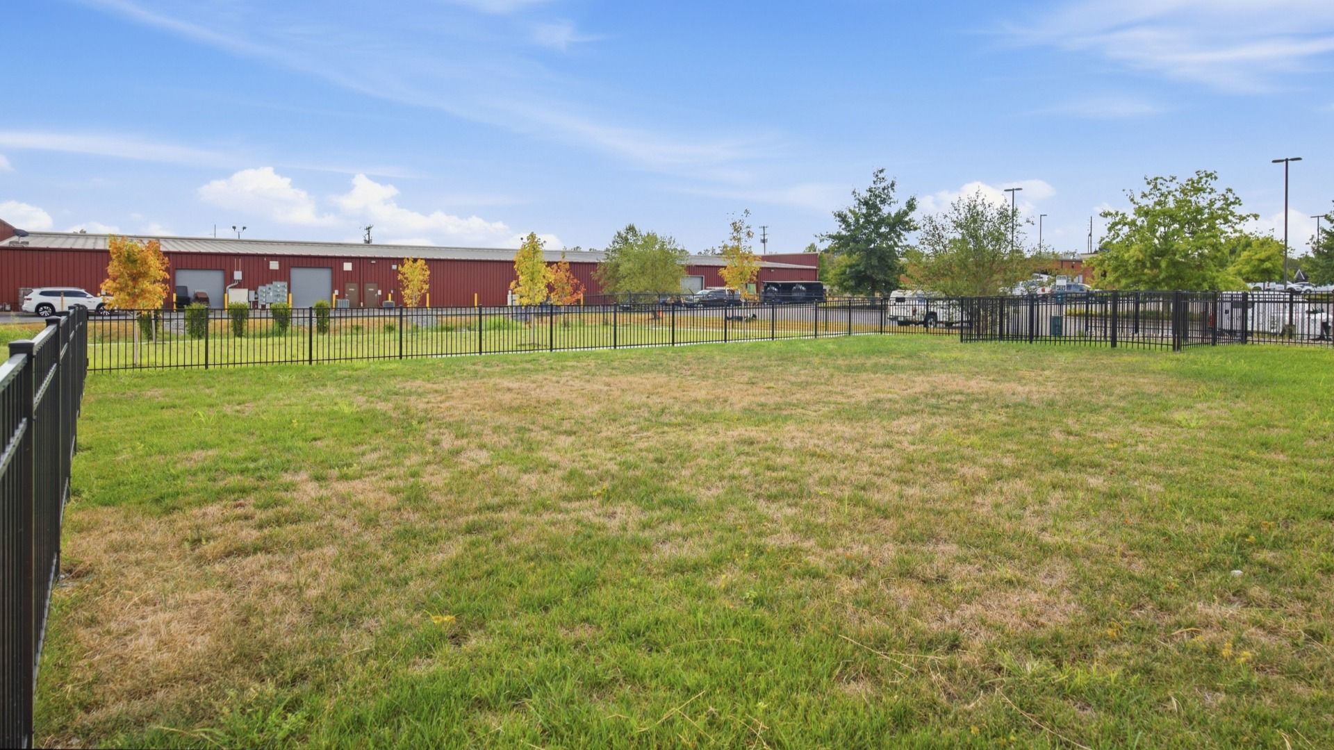 Spacious dog park in the community
