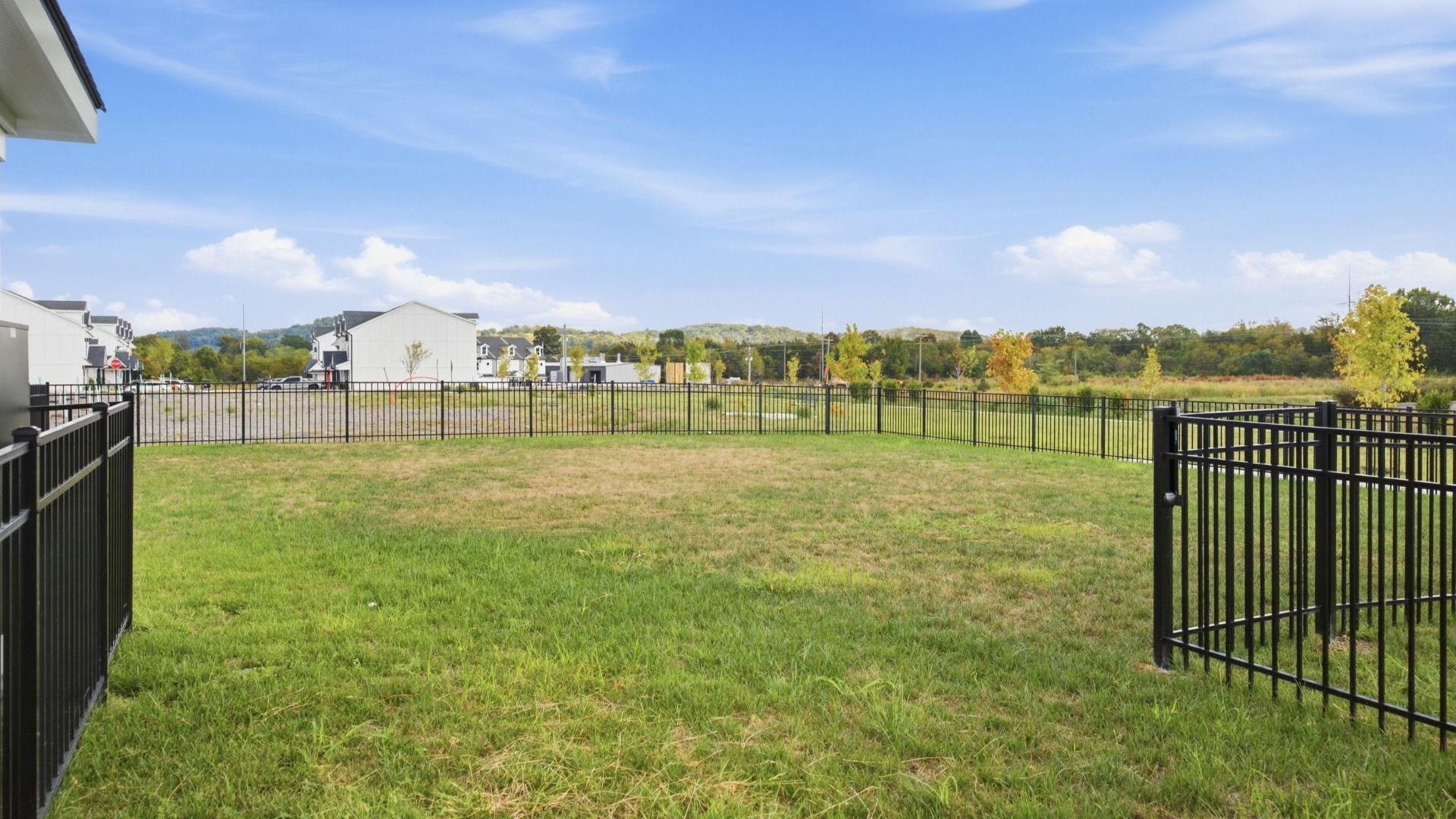 Spacious dog park in the community