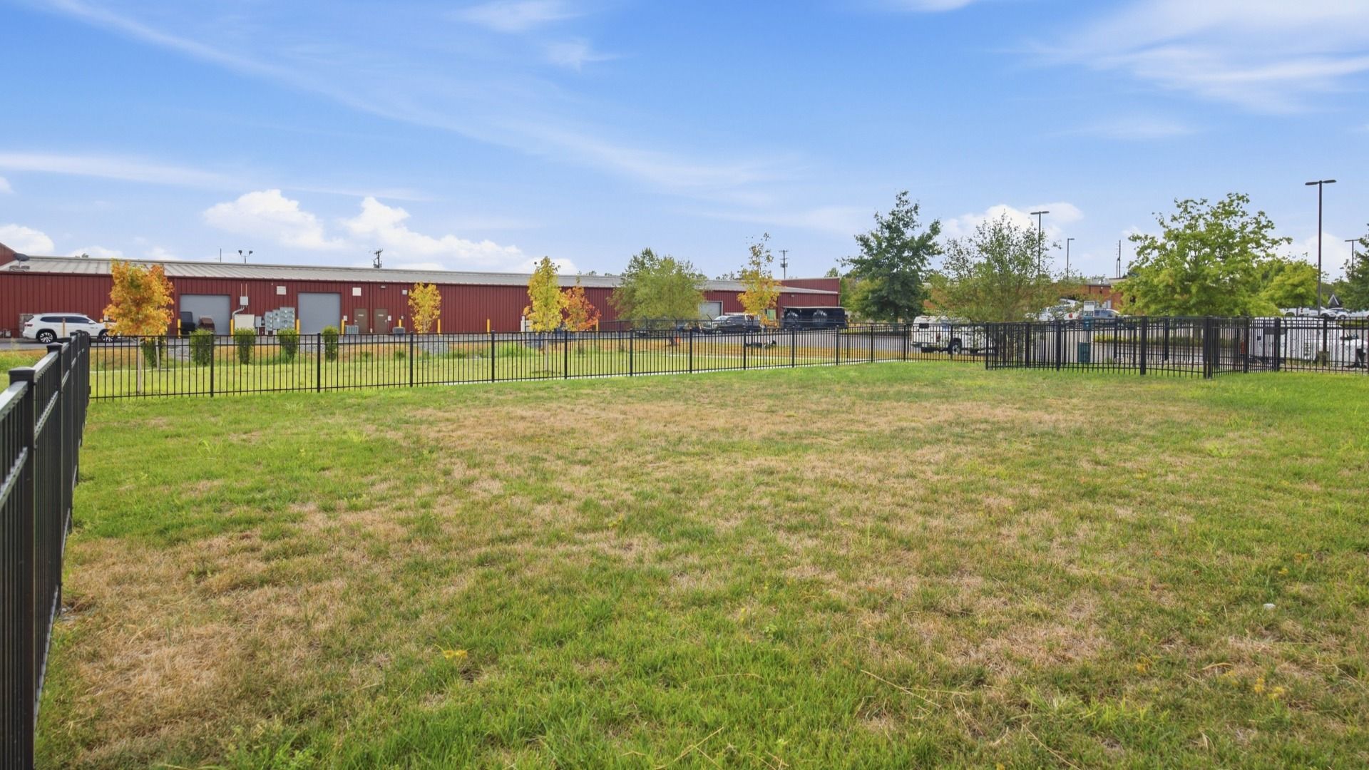 Spacious dog park in the community