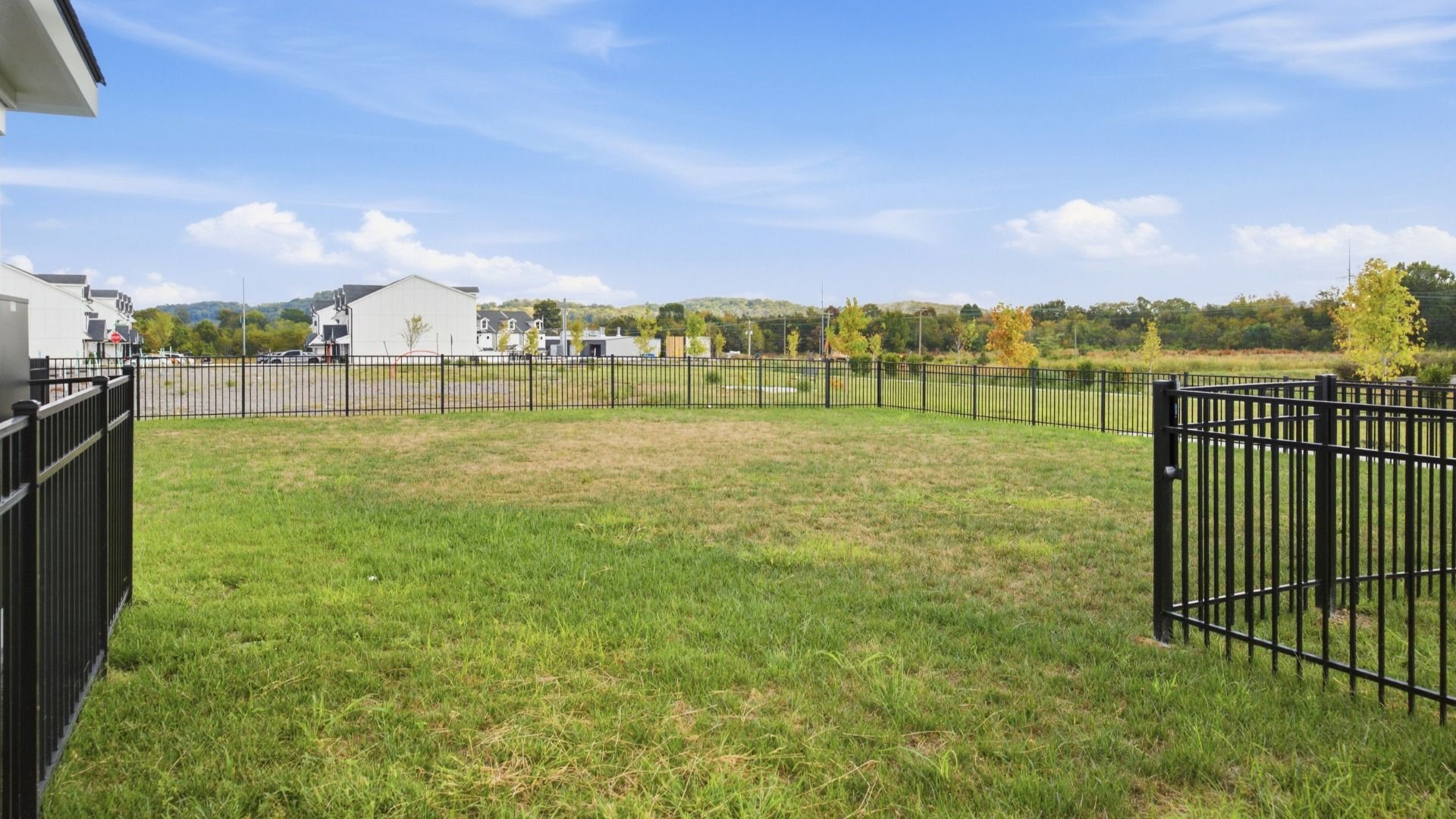 Spacious dog park in the community