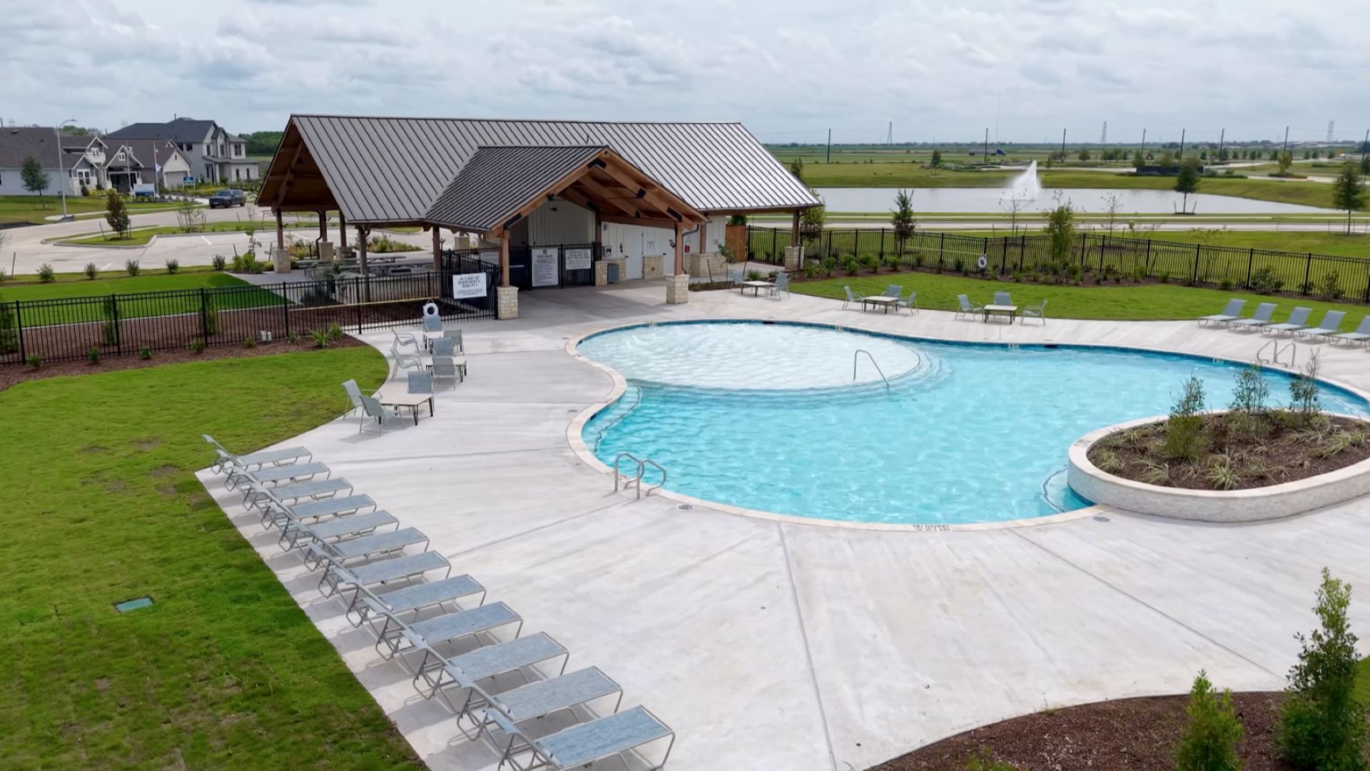 Pool at Aldeana Amenity Center in Rosharon, TX