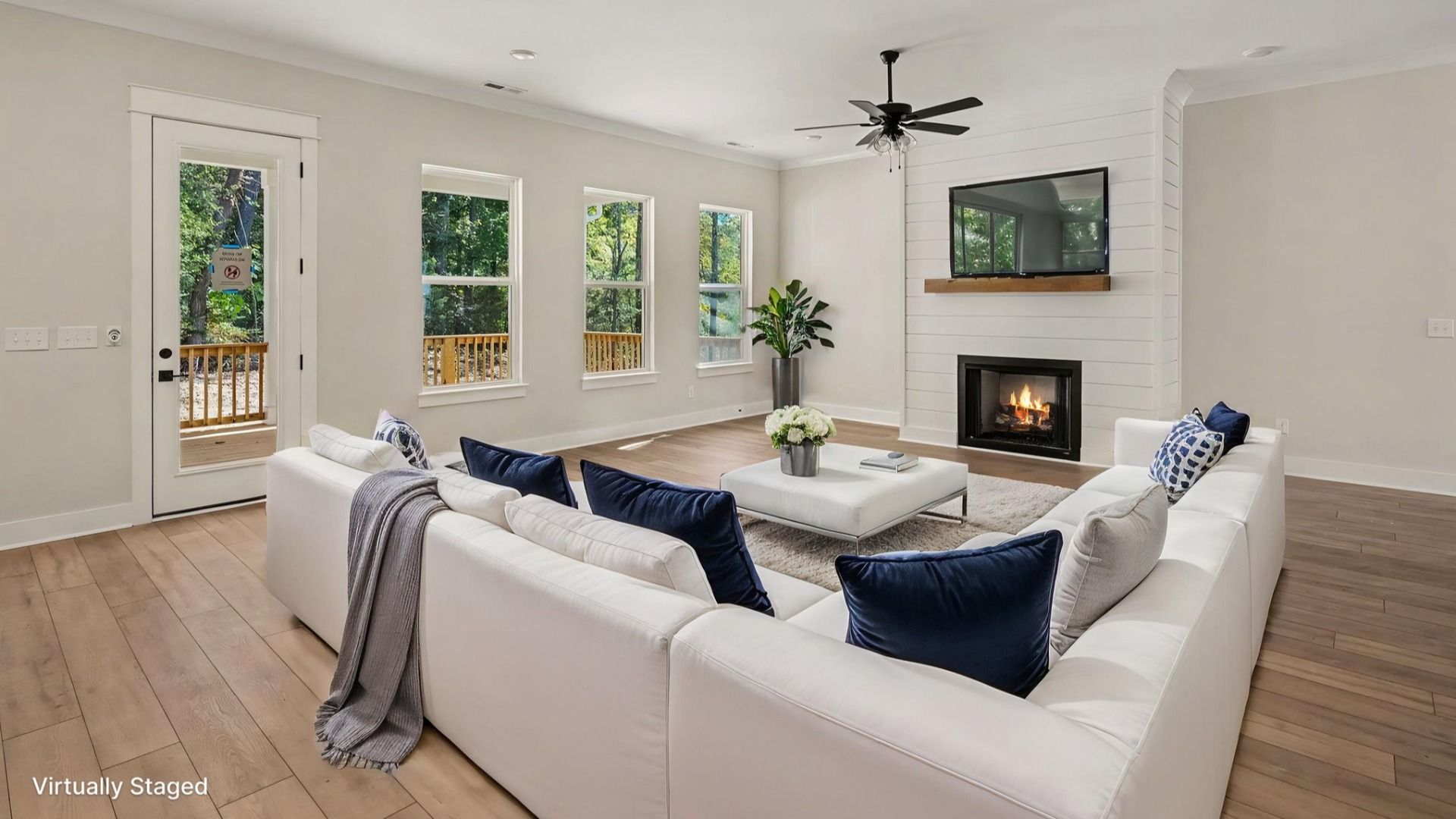 Visually staged living area