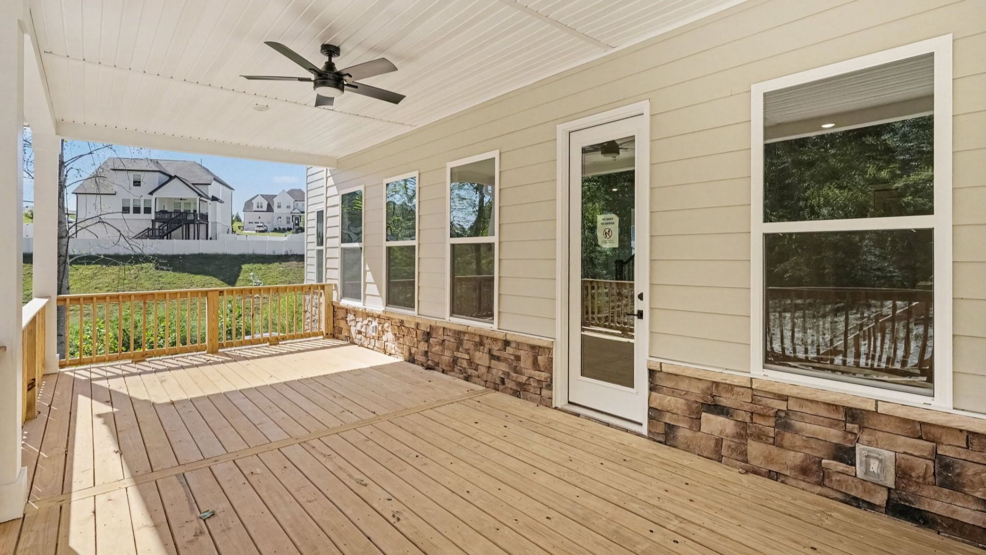 Back porch perfect for hosting outside activities