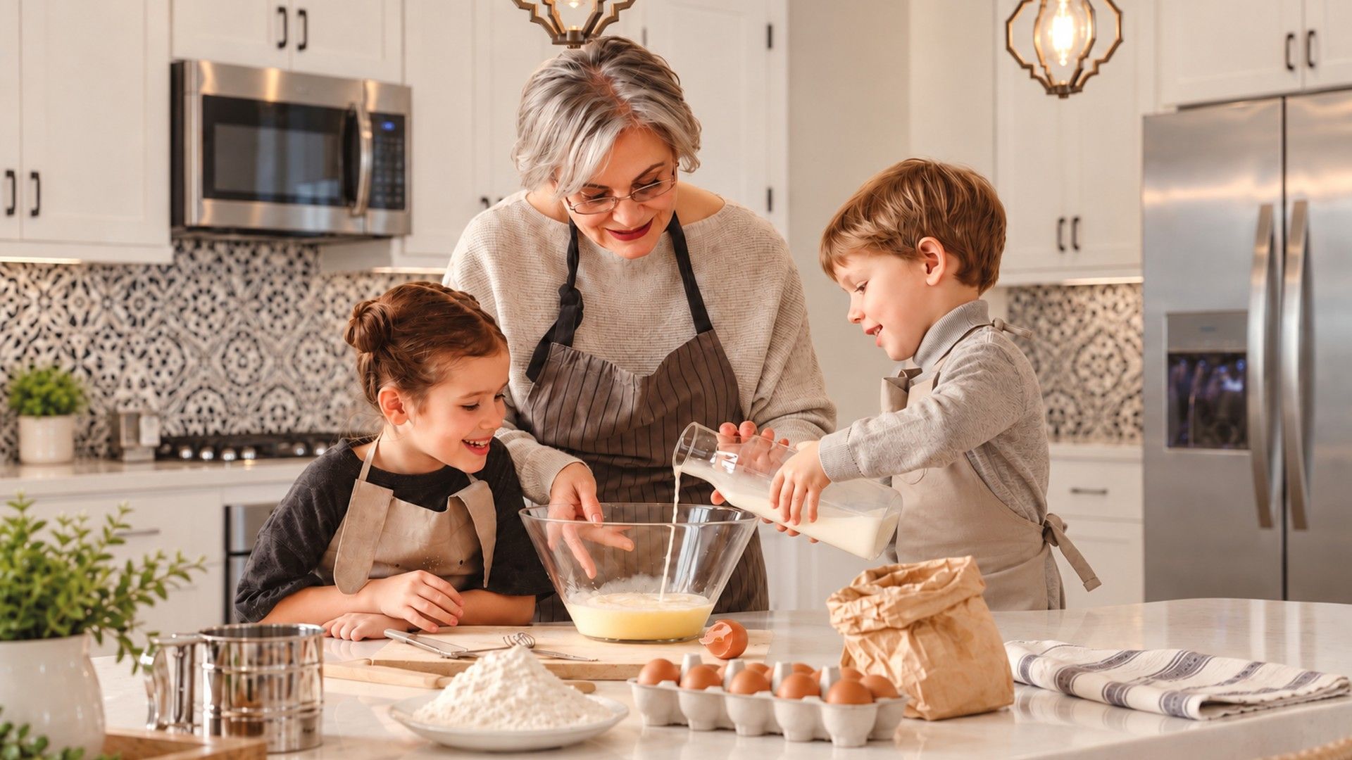 DRB Homes Grandma Cooking with Grandkids Baking