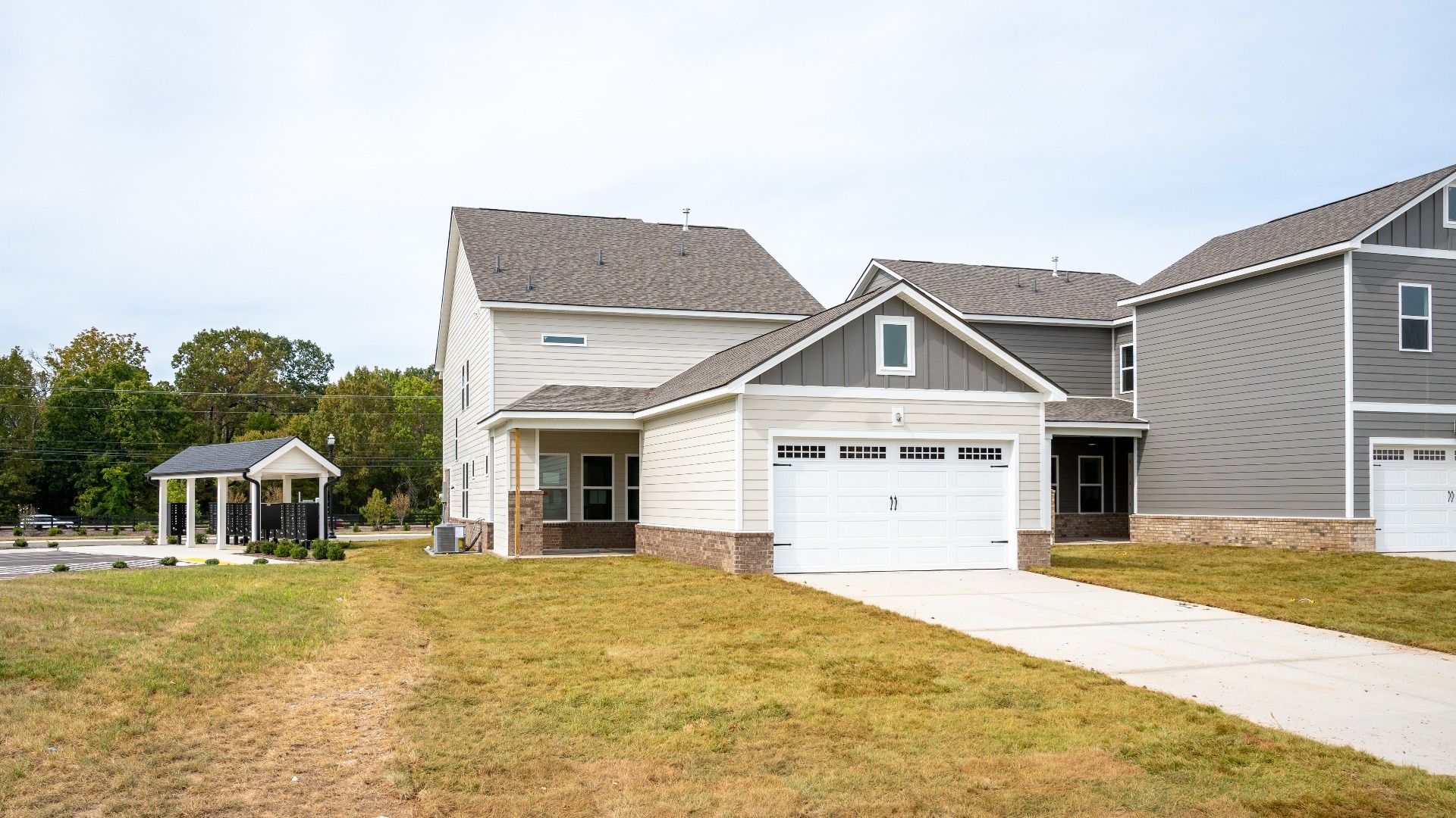 Rear garage