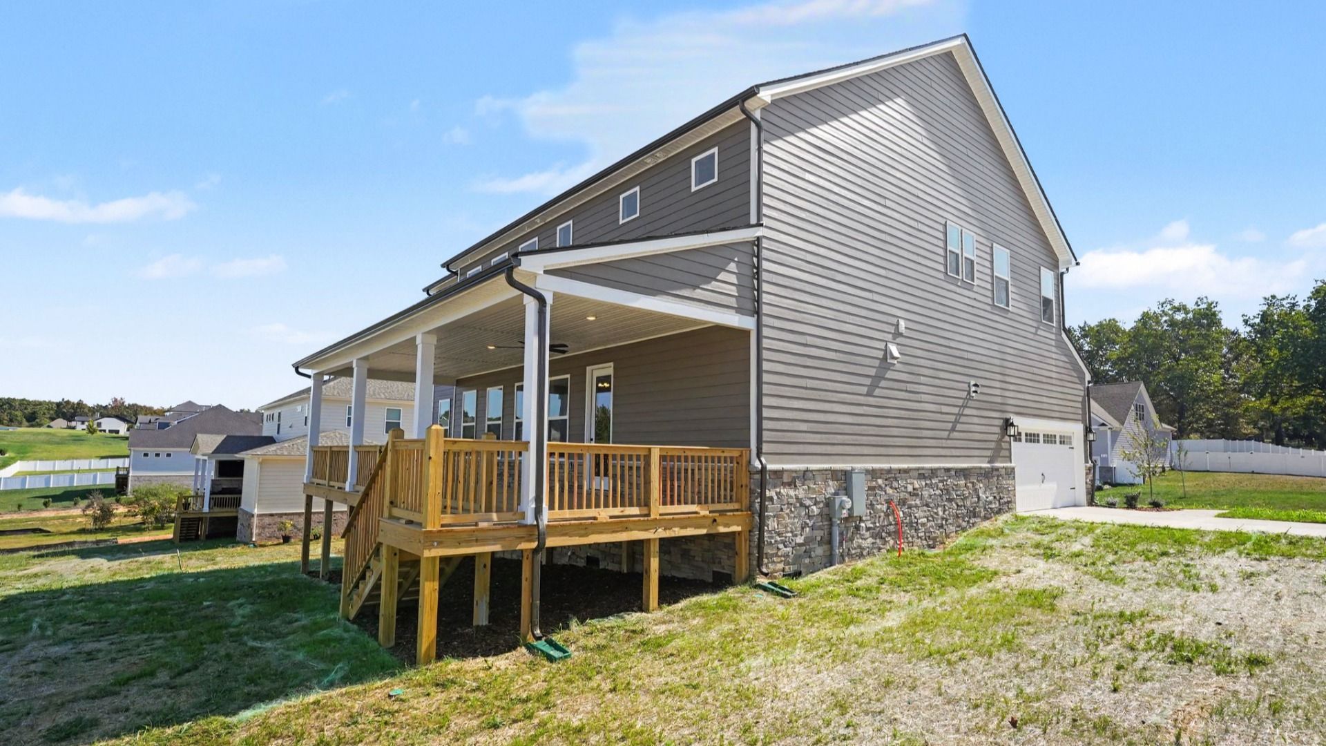 Rear exterior of thoughtfully designed home