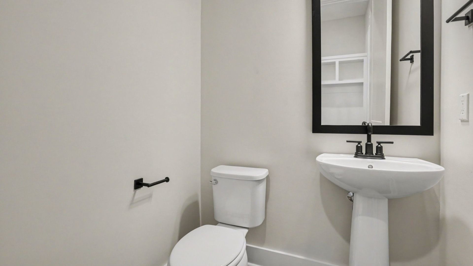 Powder room on main floor for privacy and space