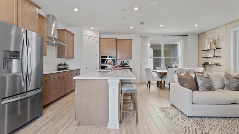 Open concept main floor of the Clementine is perfect for entertaining.