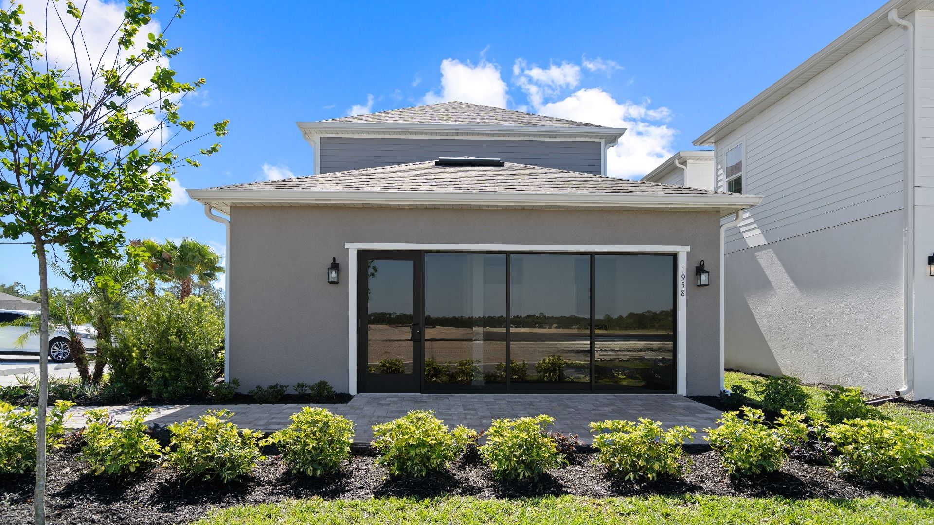 2-Car rear garage in a DRB Home Clementine model at the Trinity Place community.