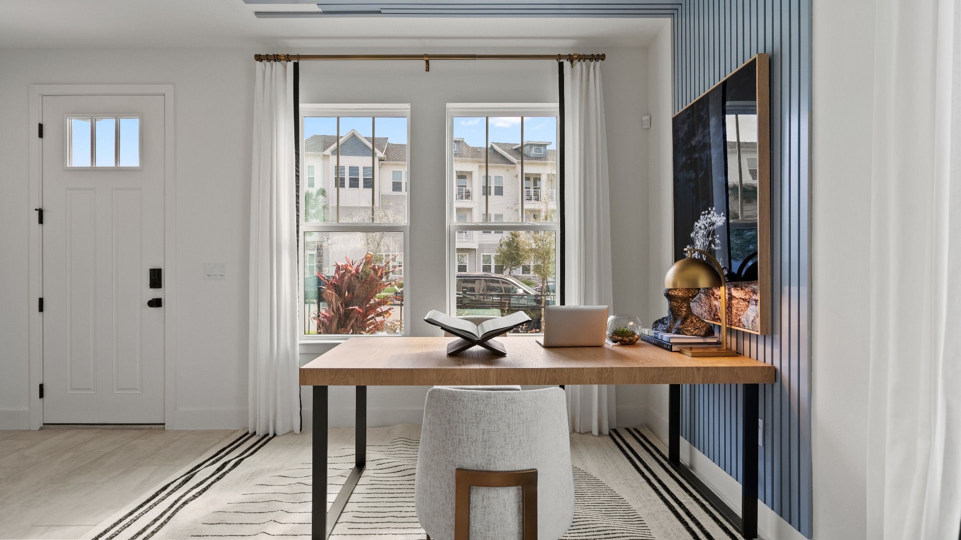 Bright and airy flex room with natural light—perfect for a study at the Lantana in Parkview at Hamlin at DRB Homes.